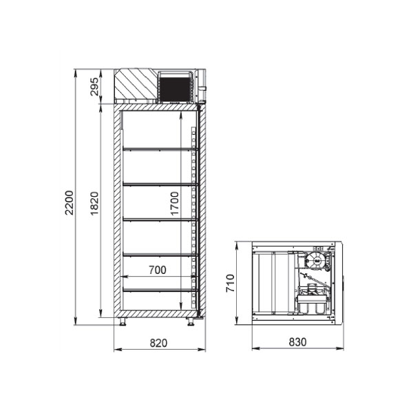 картинка Шкаф холодильный ARKTO V0.7 SDc без канапе