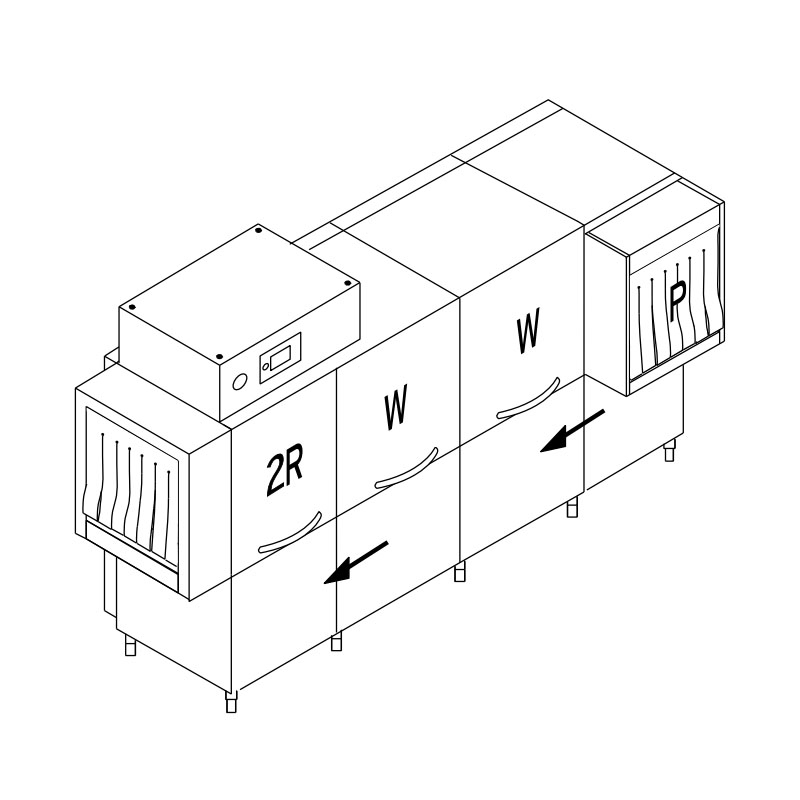 Машина посудомоечная конвейерная DIHR RX 356 LC V