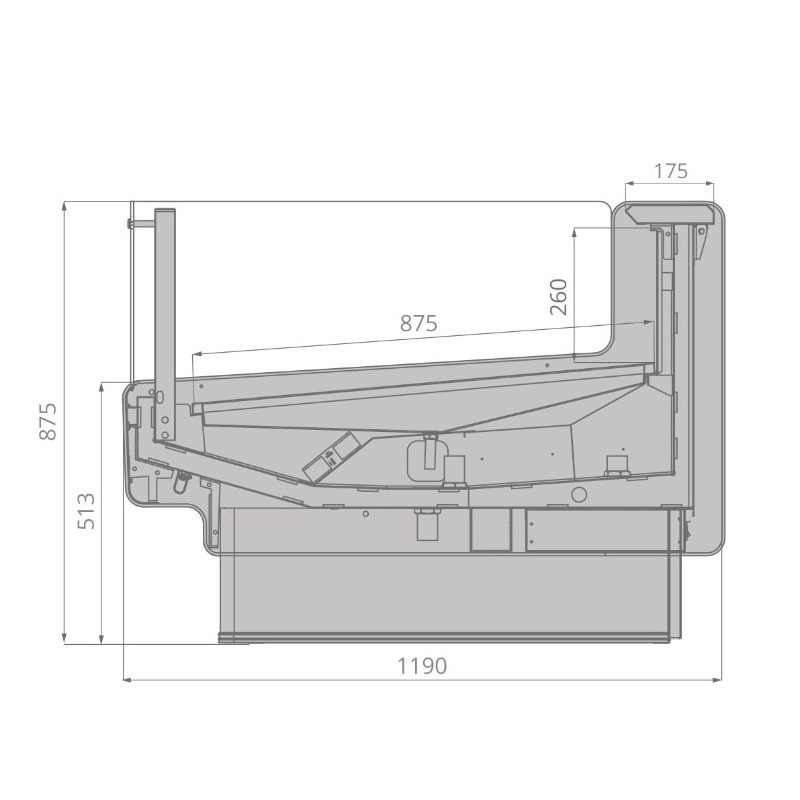 картинка Витрина холодильная Brandford AURORA SQ 250 рыба на льду SELF