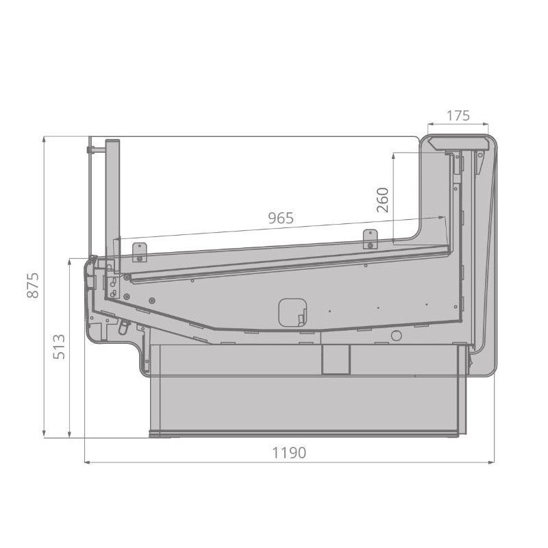 картинка Витрина холодильная Brandford AURORA SQ 125 вентилируемая SELF