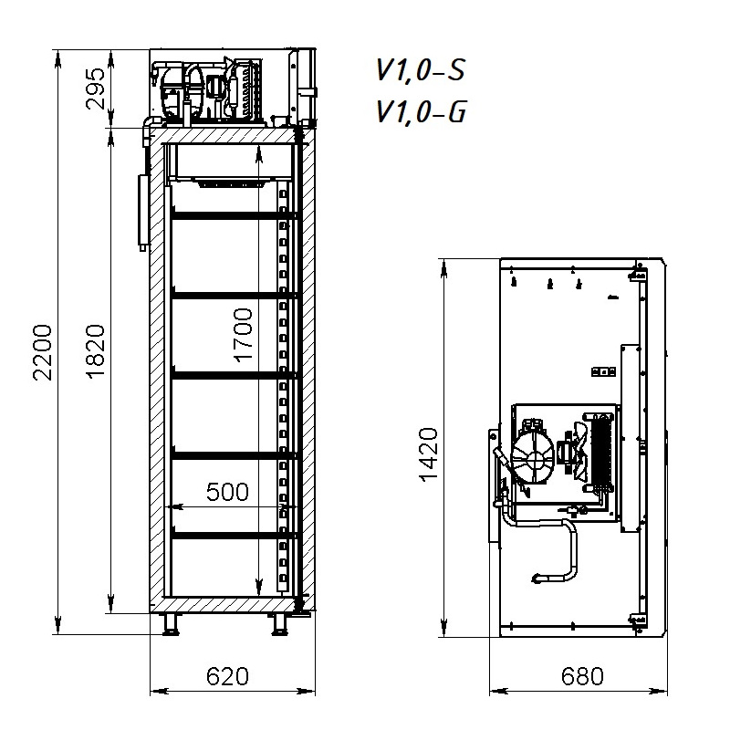 картинка Шкаф холодильный ARKTO V 1.0-SD без канапе