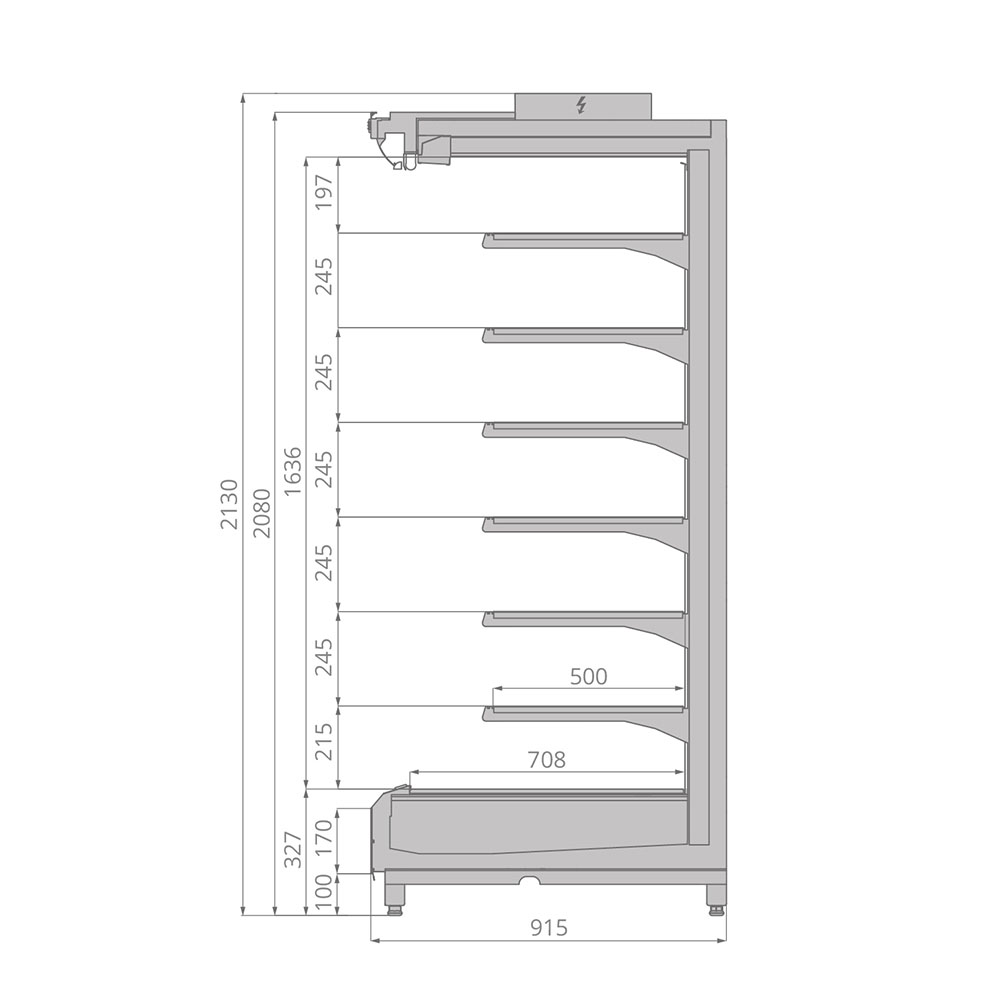 картинка Горка холодильная Brandford TESEY Compact 375