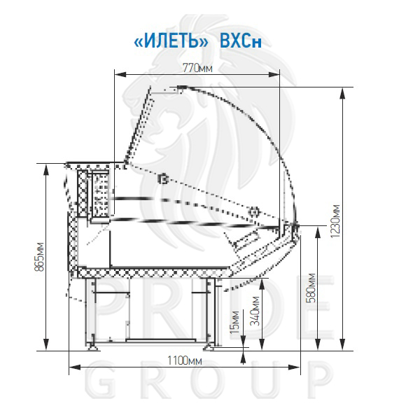 картинка Витрина холодильная МХМ Илеть ВХСн-2,4