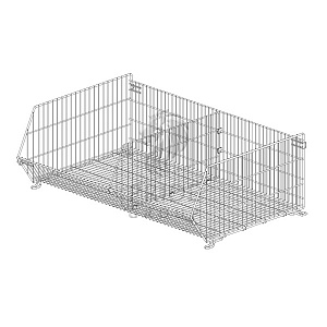 картинка Корзина штабелируемая разборная с ножкой 1250х800 мм h 500 мм Цинк