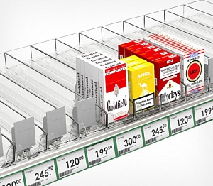 картинка Лоток пластиковый для сигарет SIG-TRAY, длина 235 мм, сила толкания 3N